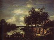 River Landscape with the entrance of a Vault, Jacob van Ruisdael